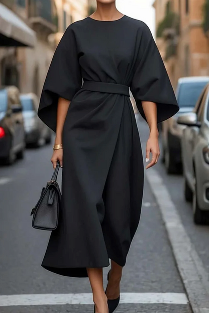 Robe élégante à manches lanternes