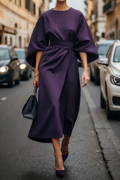 Robe élégante à manches lanternes