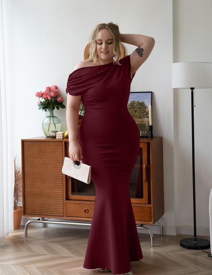 Robe de soirée longue élégante, moulante, sans manches et sans épaules pour femmes, collection 2025