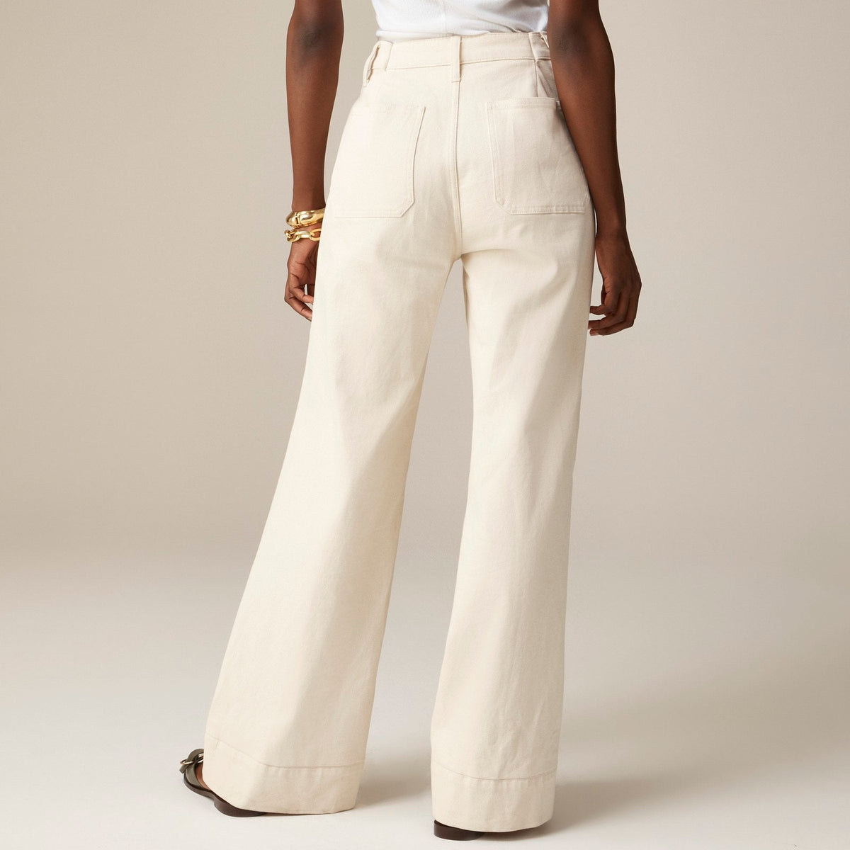 Pantalon de marin ample à contrôle du ventre
