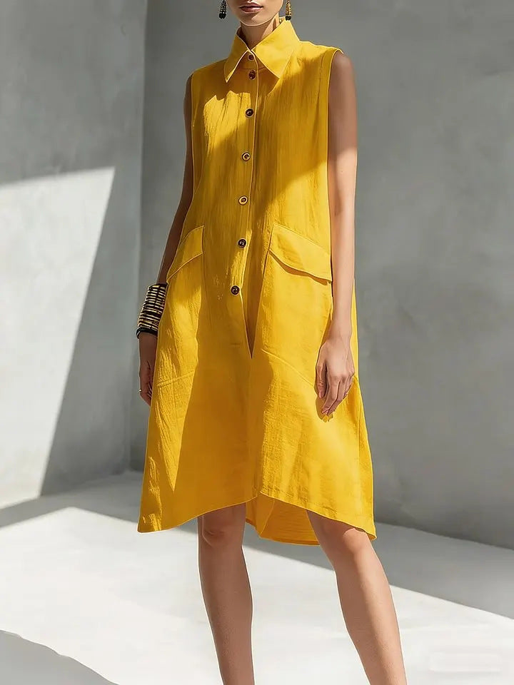 Robe midi décontractée coupe ample pour femme (multicolore)