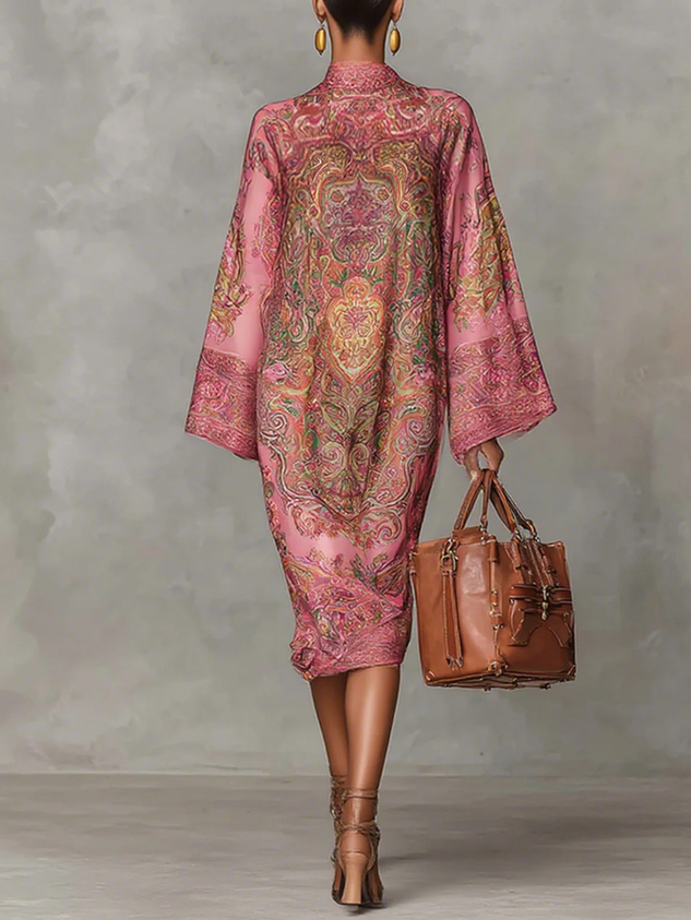 Urban Paisley Plus Size Midi Dress