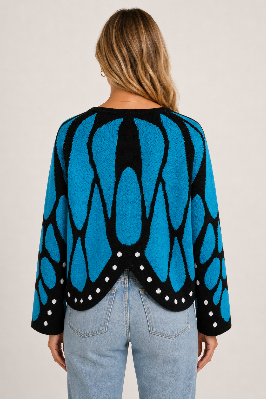 Gilet en tricot Aile de papillon monarque
