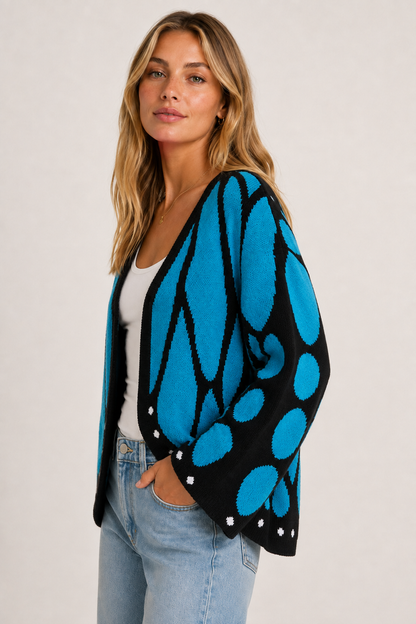 Gilet en tricot Aile de papillon monarque