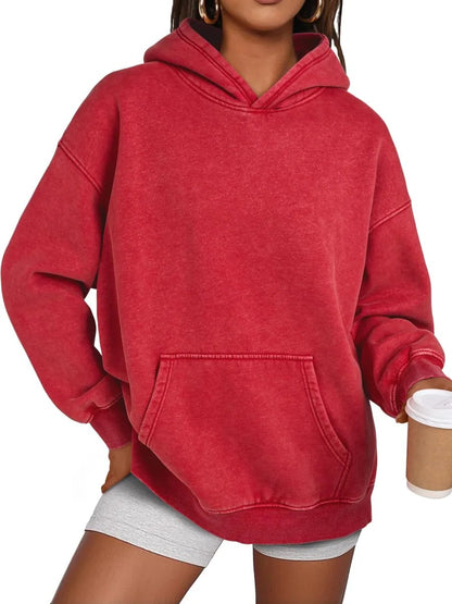 Hoodie délavé oversize unisexe