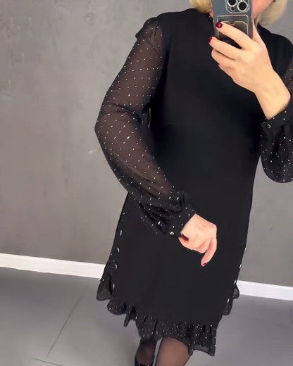 longue robe à pois