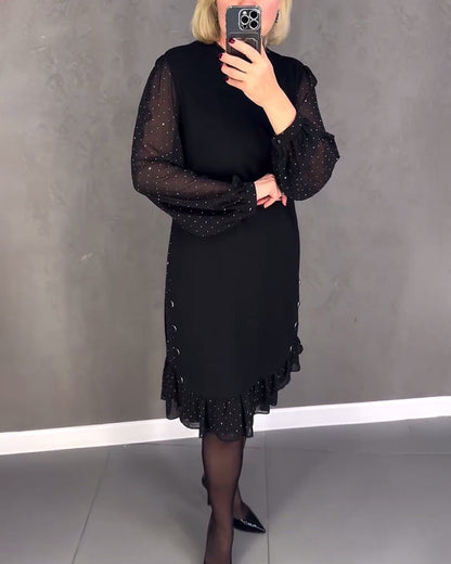 longue robe à pois