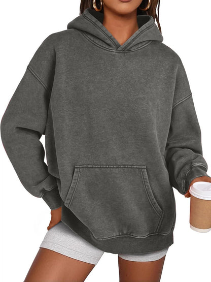Hoodie délavé oversize unisexe