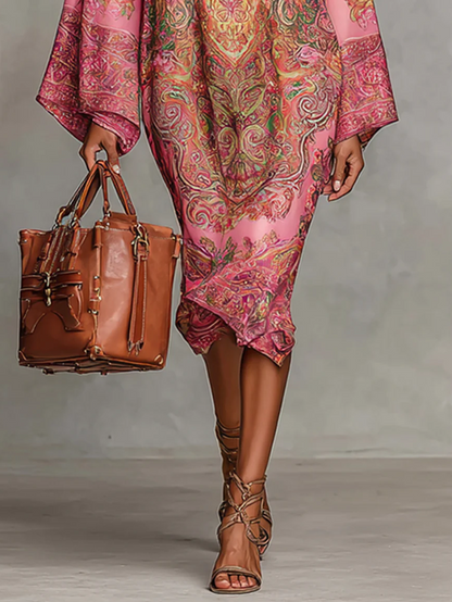 Urban Paisley Plus Size Midi Dress