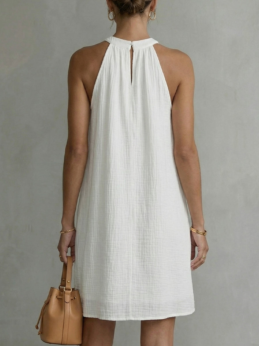 Robe sans manches à licou pour femme