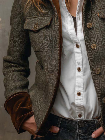 Veste à col à manches longues style groovy
