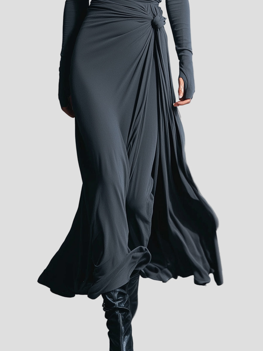 Robe longue portefeuille Liora