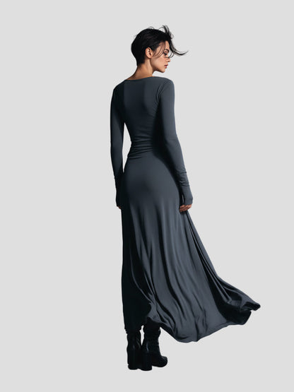 Robe longue portefeuille Liora