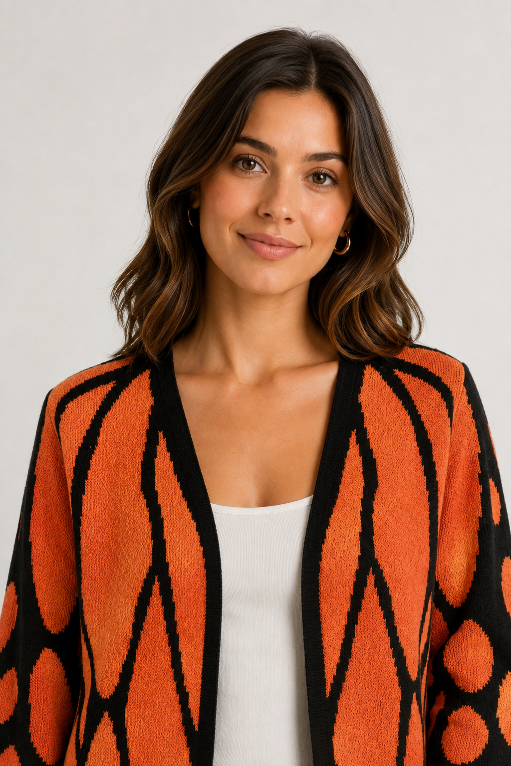 Gilet en tricot Aile de papillon monarque