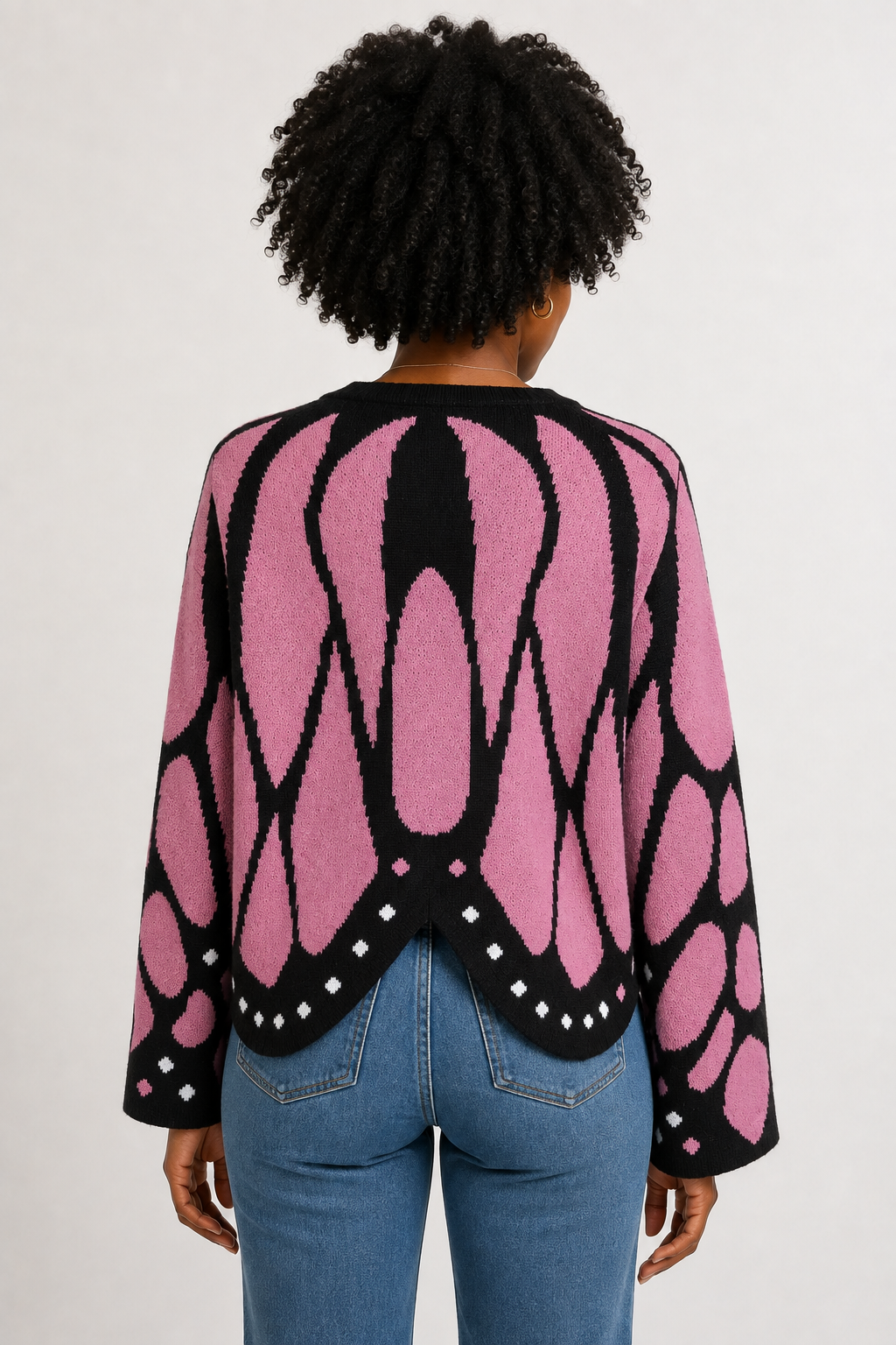 Gilet en tricot Aile de papillon monarque