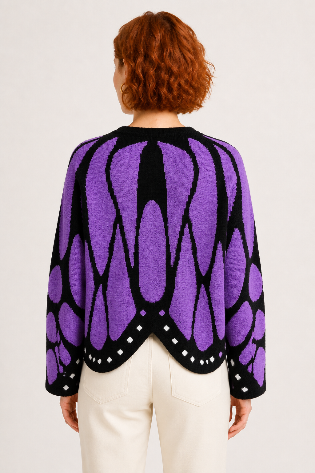 Gilet en tricot Aile de papillon monarque