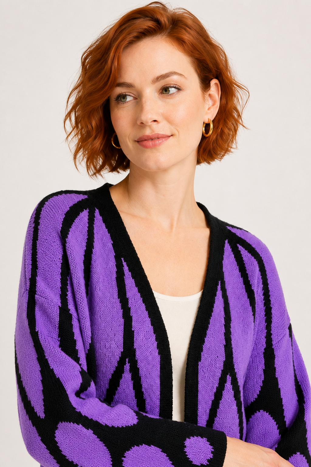 Gilet en tricot Aile de papillon monarque