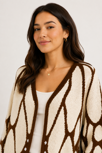 Gilet en tricot Aile de papillon monarque