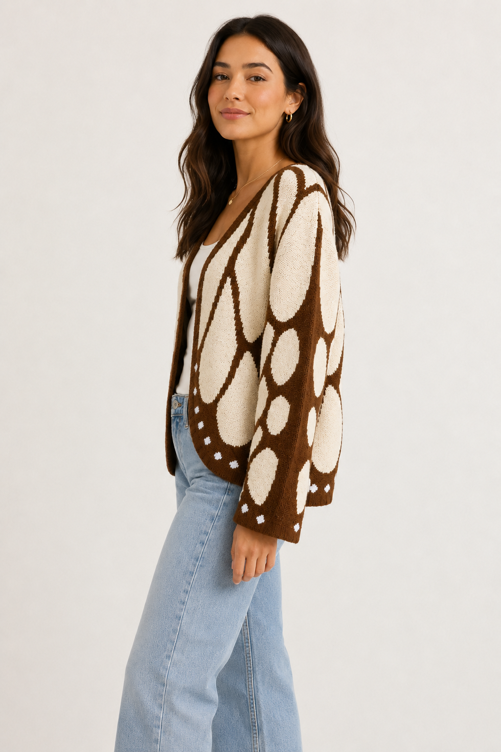 Gilet en tricot Aile de papillon monarque